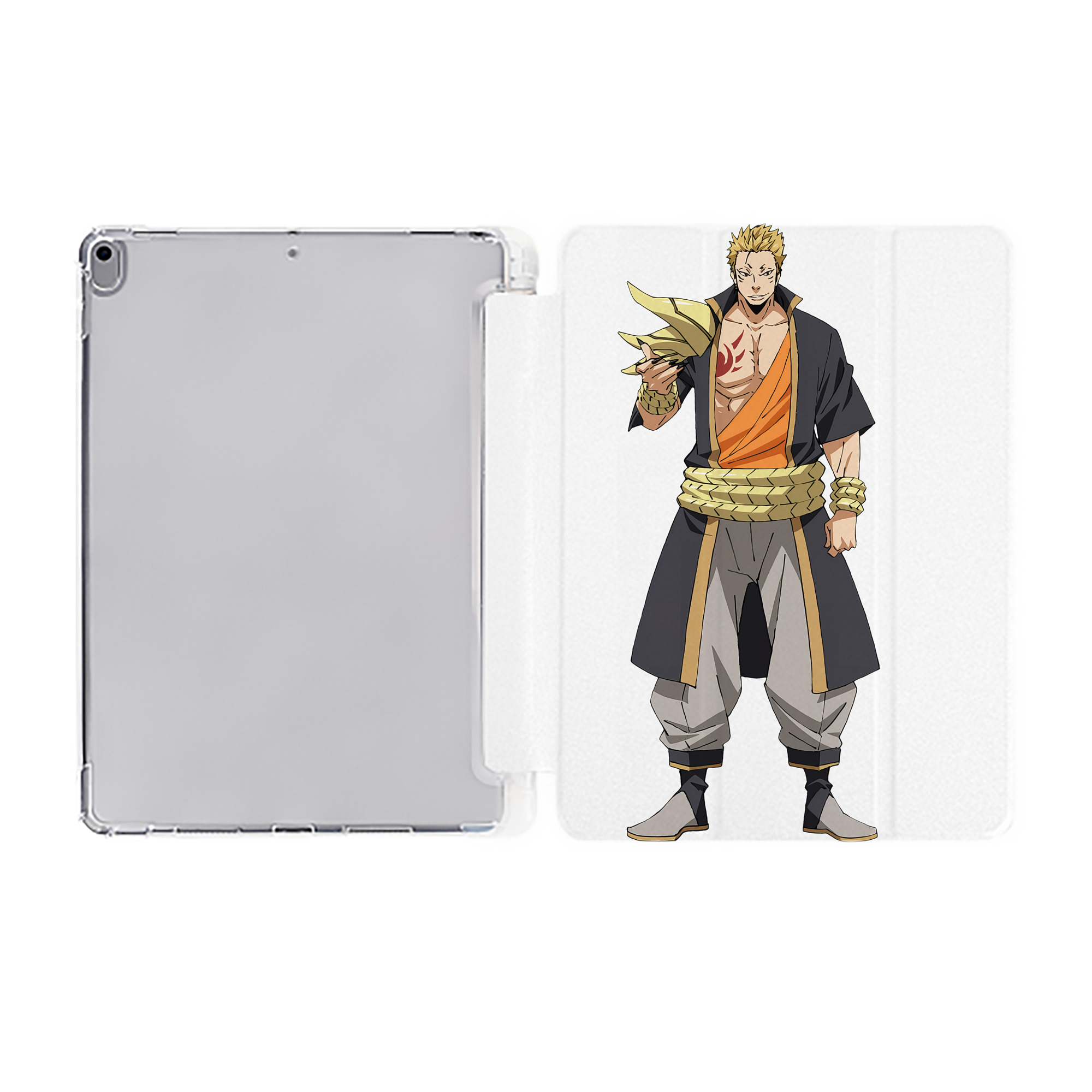 （画像用） 転スラ Regarding Reincarnated to Slime IPad ケース ペン収納付き 三つ折りスタンド PUレザー×シリコン 対応機種9.5/10.5/10.9インチ